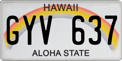 HI license plate GYV637
