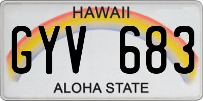 HI license plate GYV683