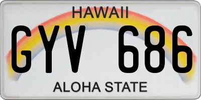 HI license plate GYV686