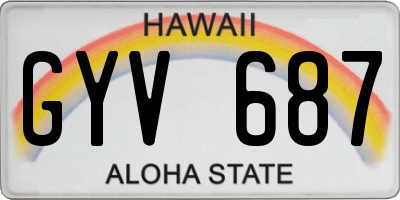 HI license plate GYV687