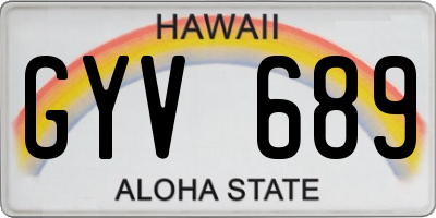 HI license plate GYV689
