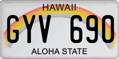 HI license plate GYV690