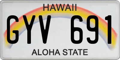 HI license plate GYV691