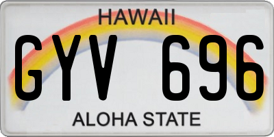 HI license plate GYV696