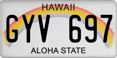 HI license plate GYV697