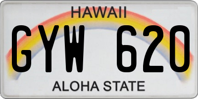 HI license plate GYW620