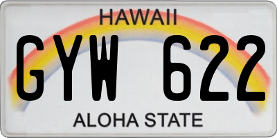 HI license plate GYW622