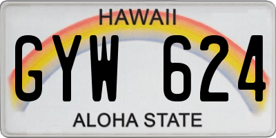 HI license plate GYW624