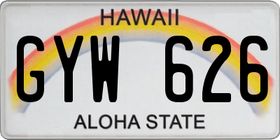 HI license plate GYW626