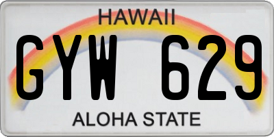 HI license plate GYW629