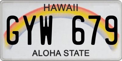 HI license plate GYW679