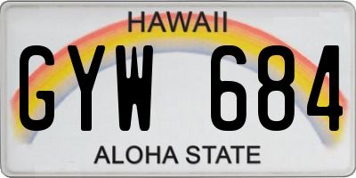 HI license plate GYW684