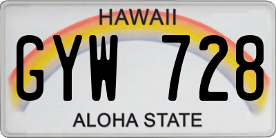 HI license plate GYW728