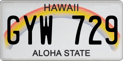HI license plate GYW729