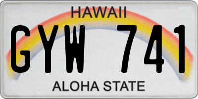 HI license plate GYW741