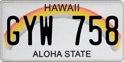 HI license plate GYW758