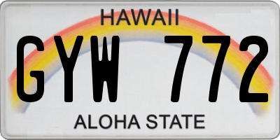 HI license plate GYW772