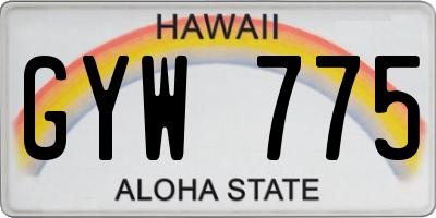 HI license plate GYW775
