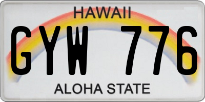 HI license plate GYW776