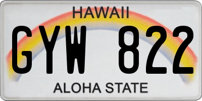 HI license plate GYW822