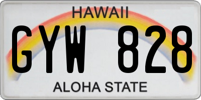 HI license plate GYW828