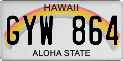 HI license plate GYW864