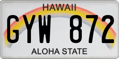 HI license plate GYW872