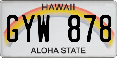 HI license plate GYW878