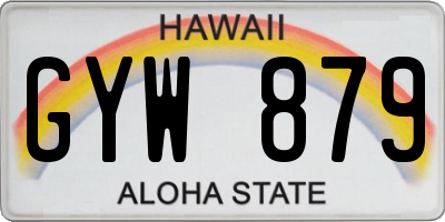 HI license plate GYW879