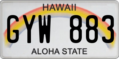 HI license plate GYW883