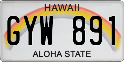 HI license plate GYW891