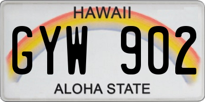 HI license plate GYW902