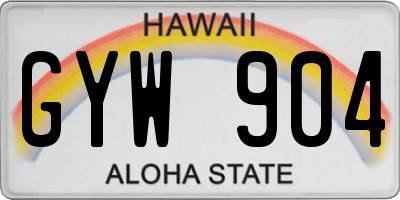 HI license plate GYW904
