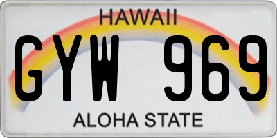HI license plate GYW969