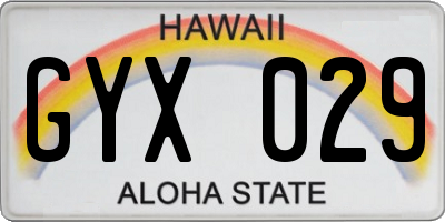 HI license plate GYX029