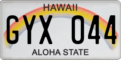 HI license plate GYX044