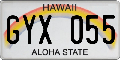 HI license plate GYX055