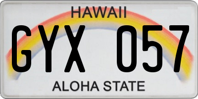 HI license plate GYX057