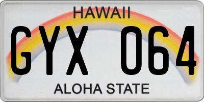 HI license plate GYX064