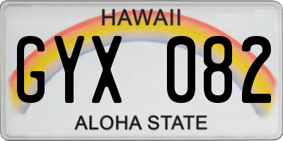 HI license plate GYX082