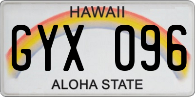 HI license plate GYX096