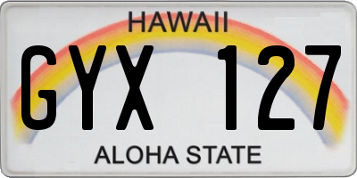 HI license plate GYX127