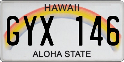 HI license plate GYX146