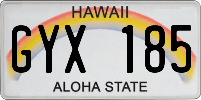 HI license plate GYX185