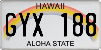 HI license plate GYX188
