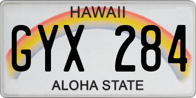 HI license plate GYX284