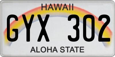 HI license plate GYX302