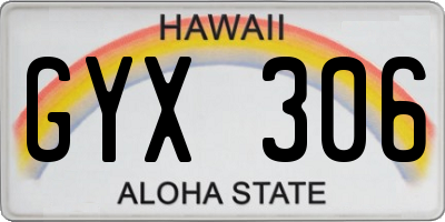 HI license plate GYX306