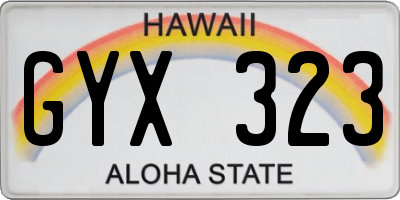 HI license plate GYX323