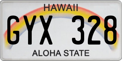 HI license plate GYX328